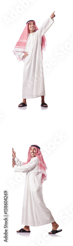 Arab man pressing virtual buttons © Elnur