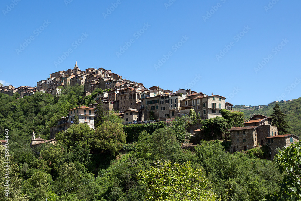 Apricale small mountain village, Nervia valley, Liguria
