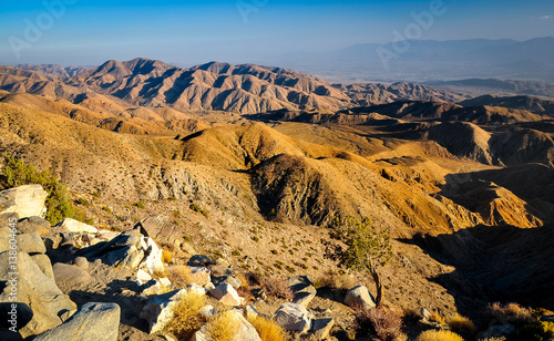 USA Southwest desert landscape during sunset photo