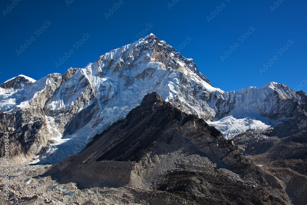 Mount Nuptse in the Nepal Himalaya