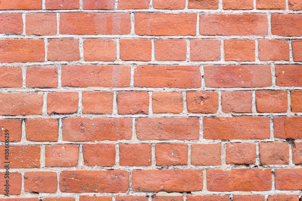 Obraz premium Red old brick wall background