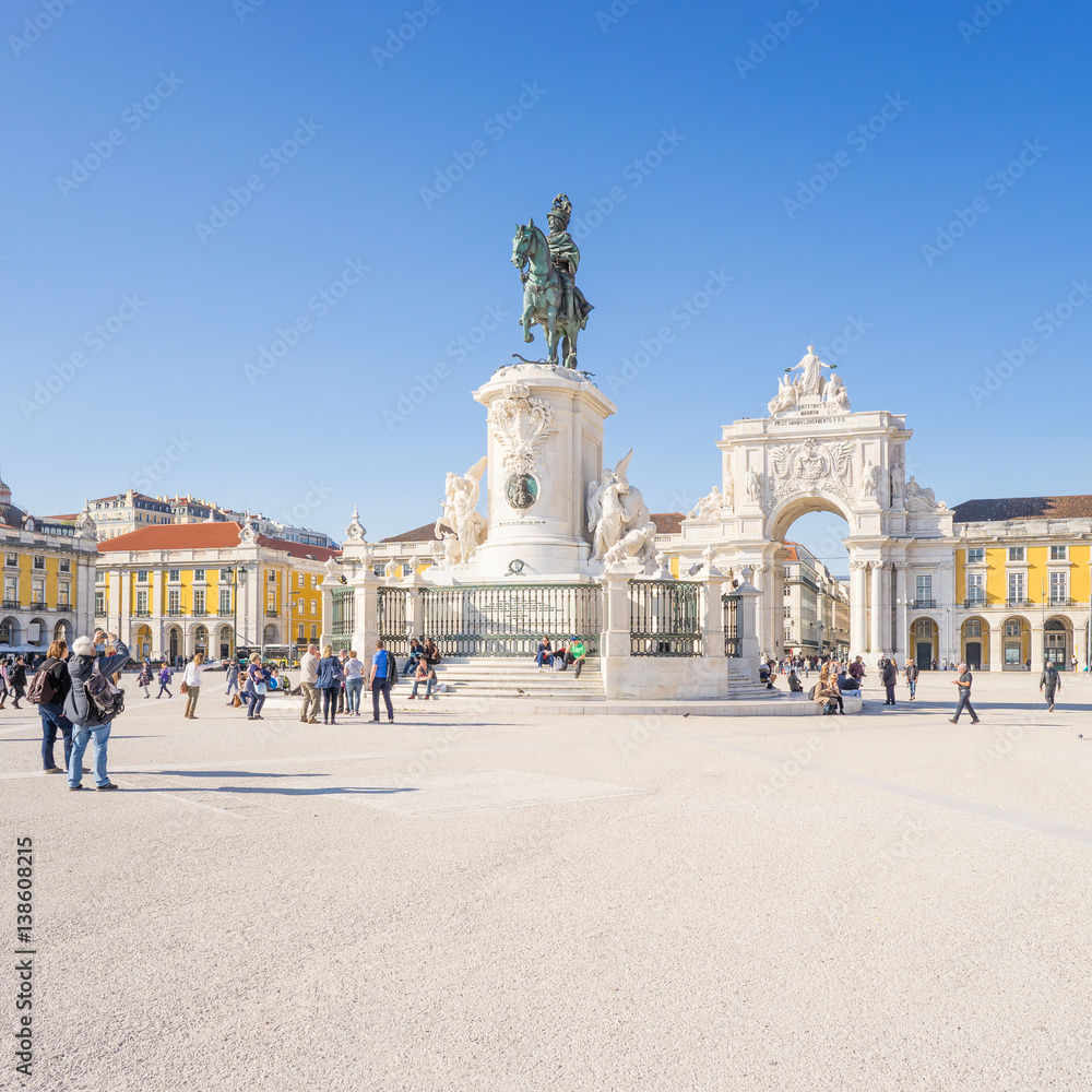 Platz des Handels in Lissabon, Portugal