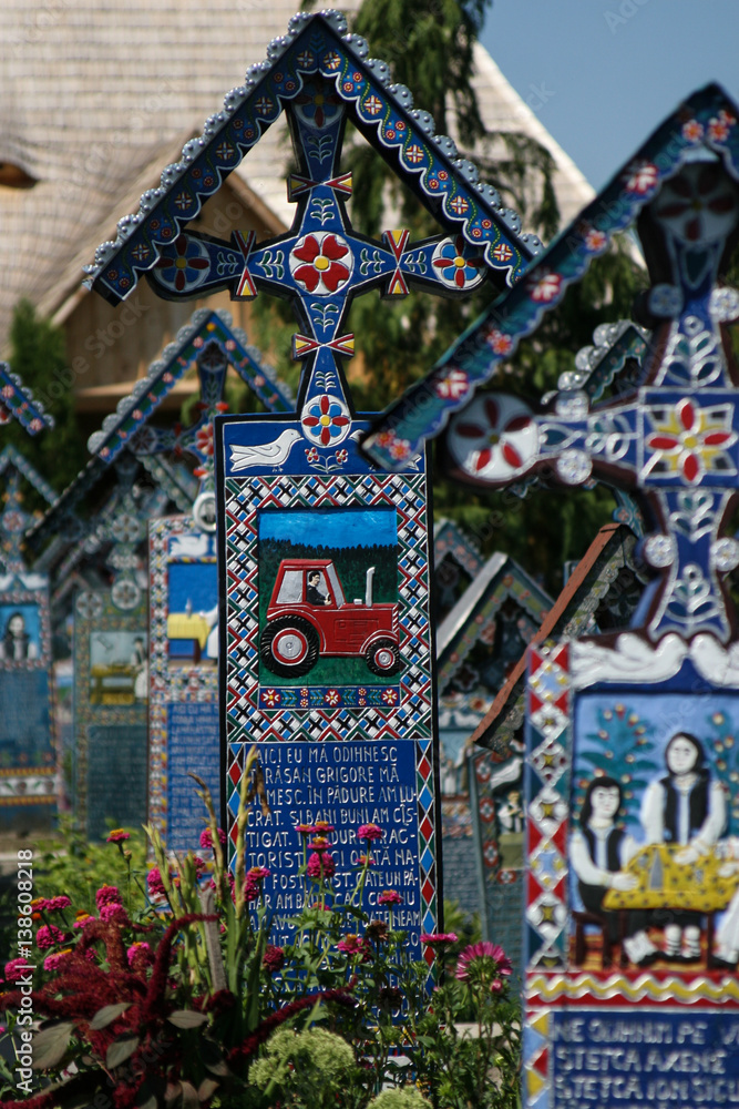 Fototapeta premium Merry Cemetery in Sapanta, Romania