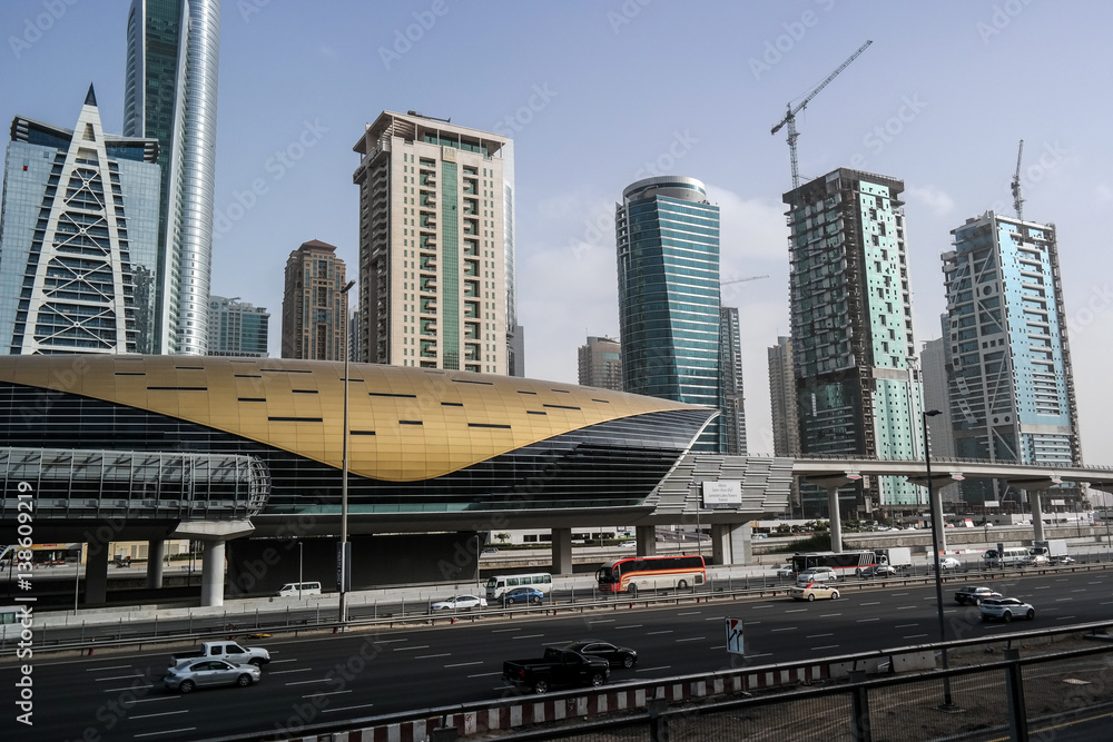 Naklejka premium Dubai Skyline