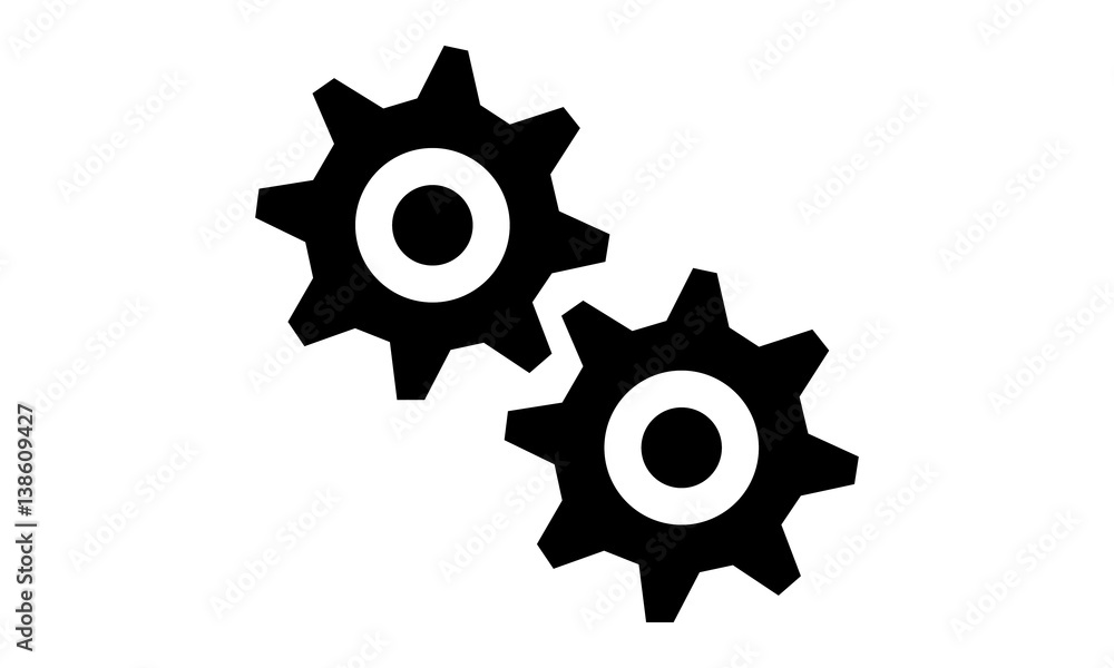 Pictogram - Gear, Gear wheel, Gear-wheel, Rack-wheel, Mesh, Interlock - Object, Icon, Symbol Pictogram - Gear, Gear wheel, Gear-wheel, Rack-wheel, Mesh, Interlock - Object, Icon, Symbol