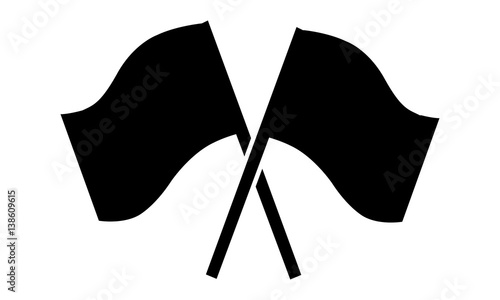 Pictogram - Finish line, Finishing line, Checkered flag, Chequered flag, Succeed, Approach, - Object, Icon, Symbol