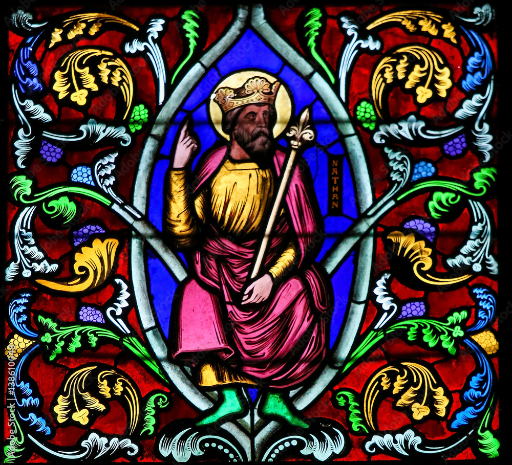 Stained Glass depicting the Prophet Nathan