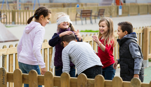 kids playing at Dead man in street