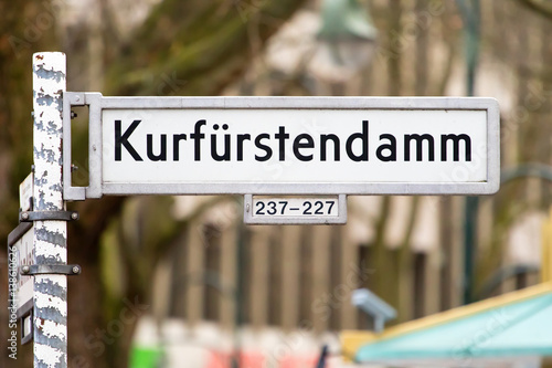 Photography Kurfürstendamm Straßenschild Berlin