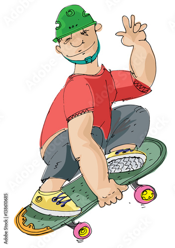 skateborder - cartoon