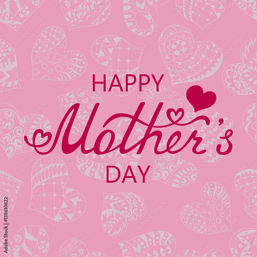 Mother's Day typographical background.