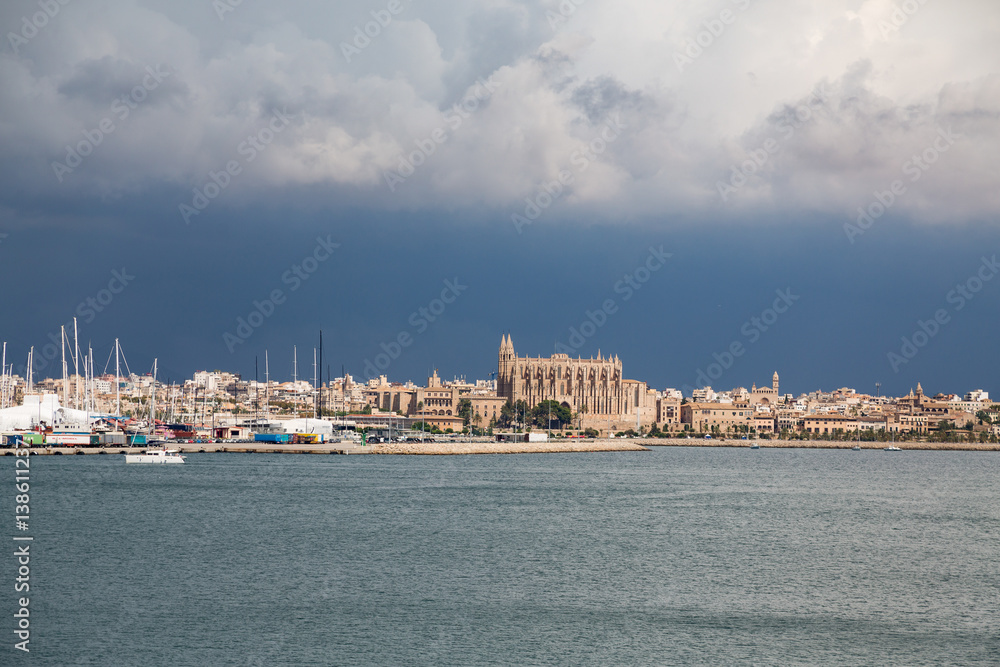 Fototapeta premium View of Mallorca with Church