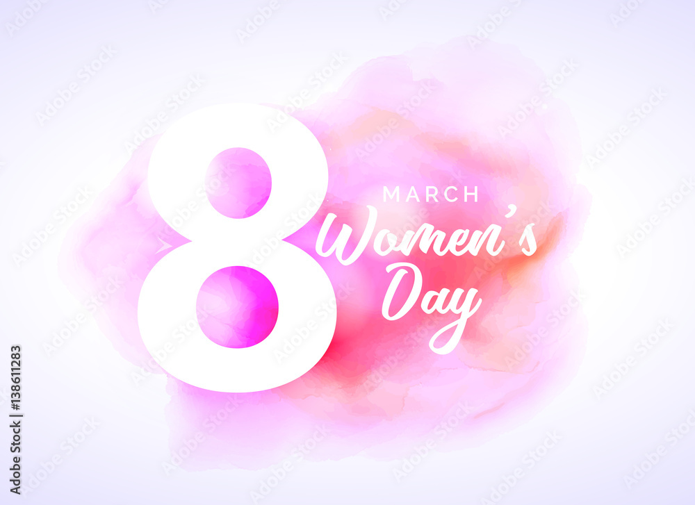 watercolor art for woman's day design