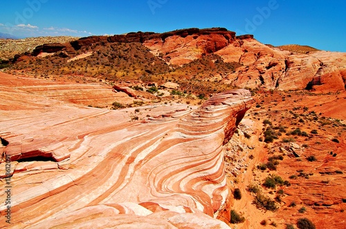 The wave in the Valley of Fire State Park in the western part of the USA