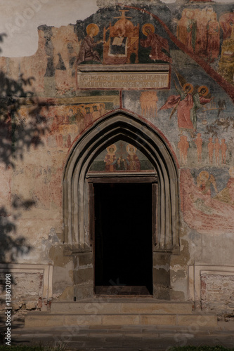 Painted monastery in Patrauti, Romania © Bogna