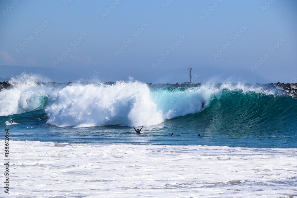 Fototapeta premium Newport Beach Wedge Surf Spot
