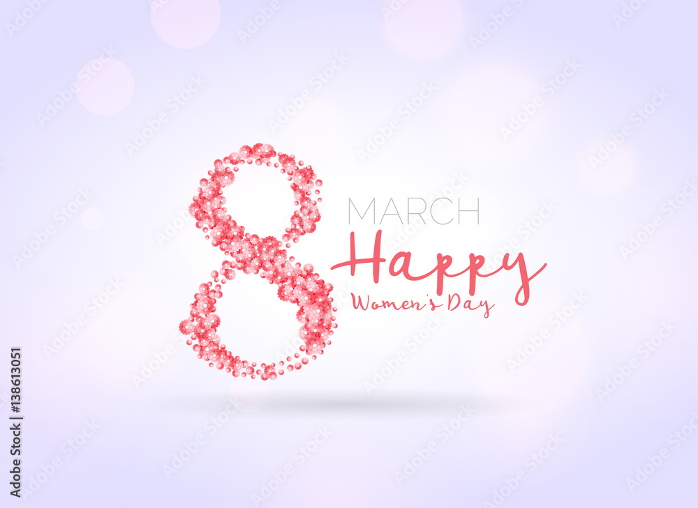 woman's day background with flower decoration woman's day background with flower decoration