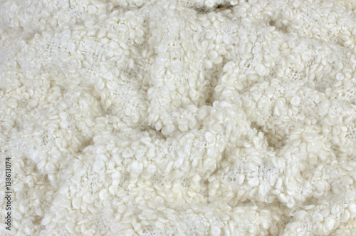 Texture of a soft woolen blanket with cozy look