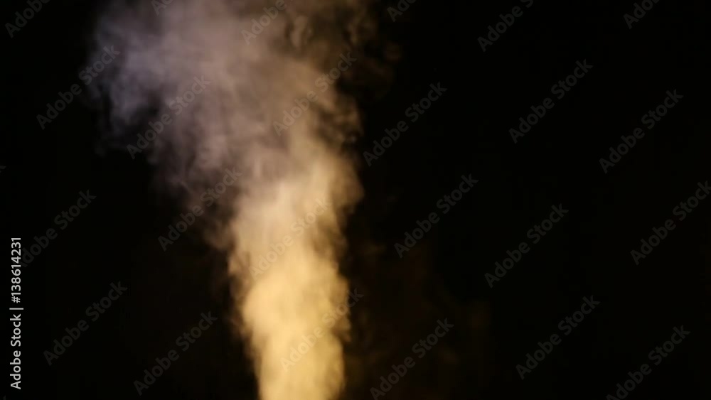 White vapor on the black background White vapor on the black background
