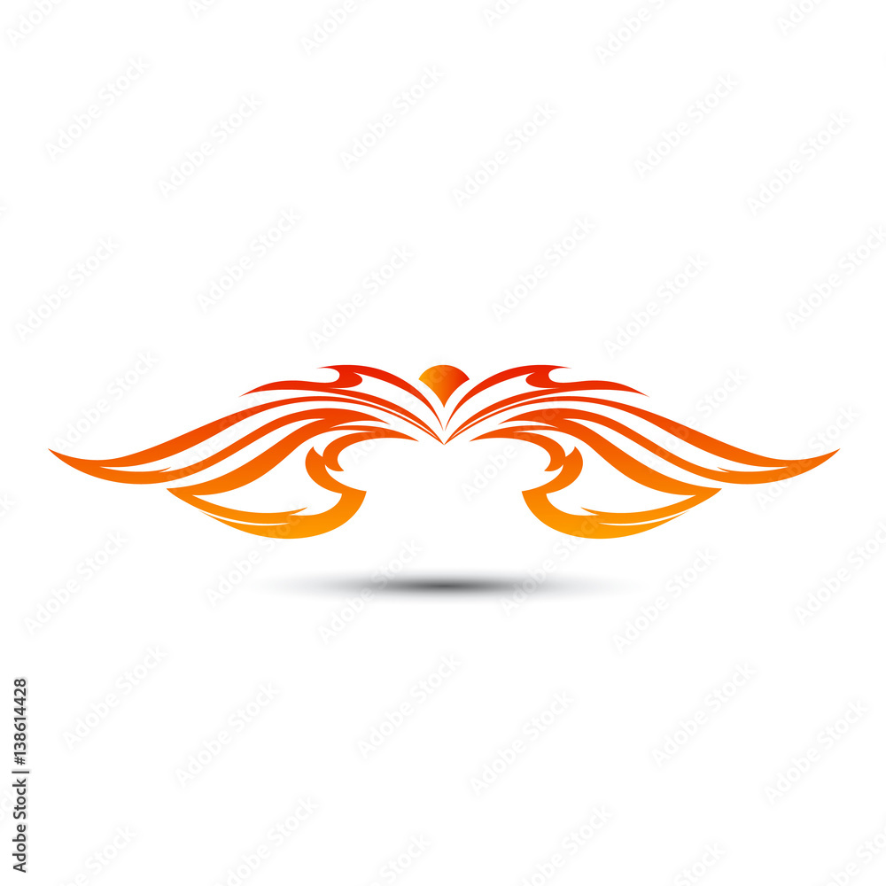 Obraz premium Tatoo. Fire flame. Abstract element for design. Vector illustration.