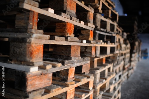 background wooden pallets. furniture from pallets