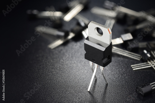 Black power transistors photo