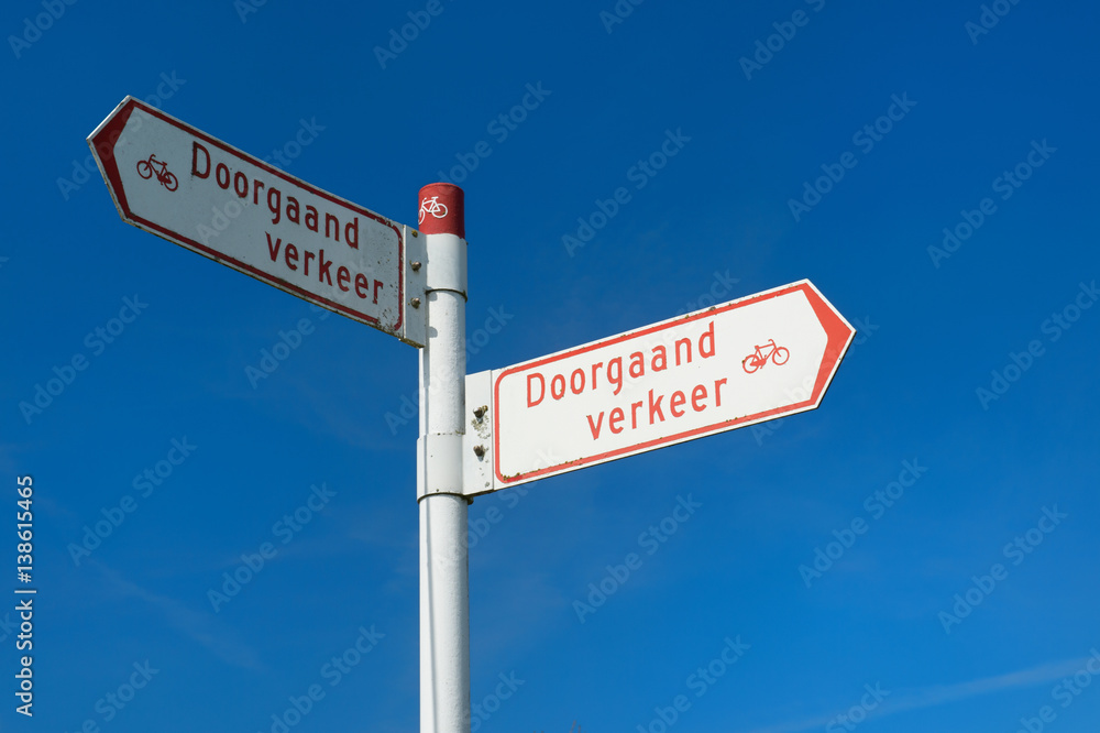 Obraz premium Typical Dutch sign board