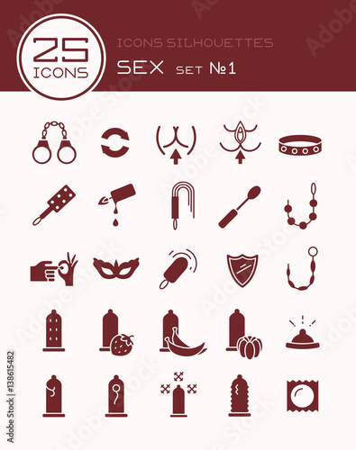 Icons silhouettes sex set №1