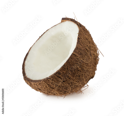fresh coconuts isolated on white background.