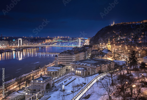 View on Budapest in dusk