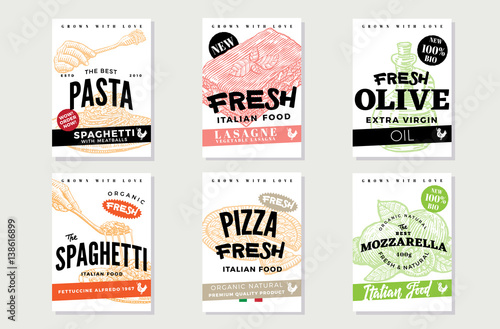 Hand Drawn Italian Food Brochures