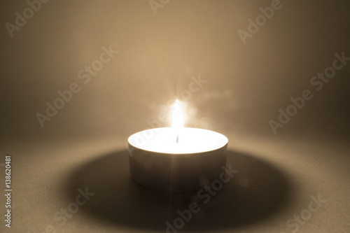 a beautiful candle with a glare