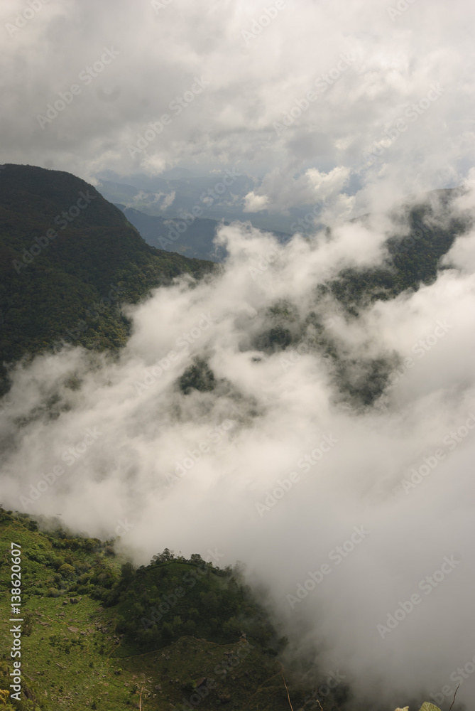 View from World's End in Horton plains national park