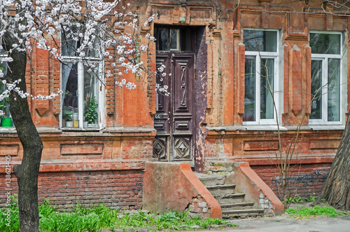 Detail of old house photo