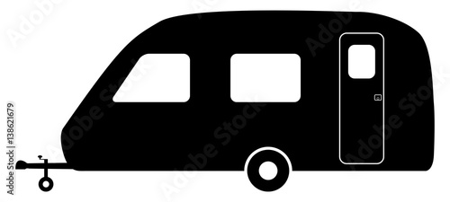 Old Caravan Silhouette
