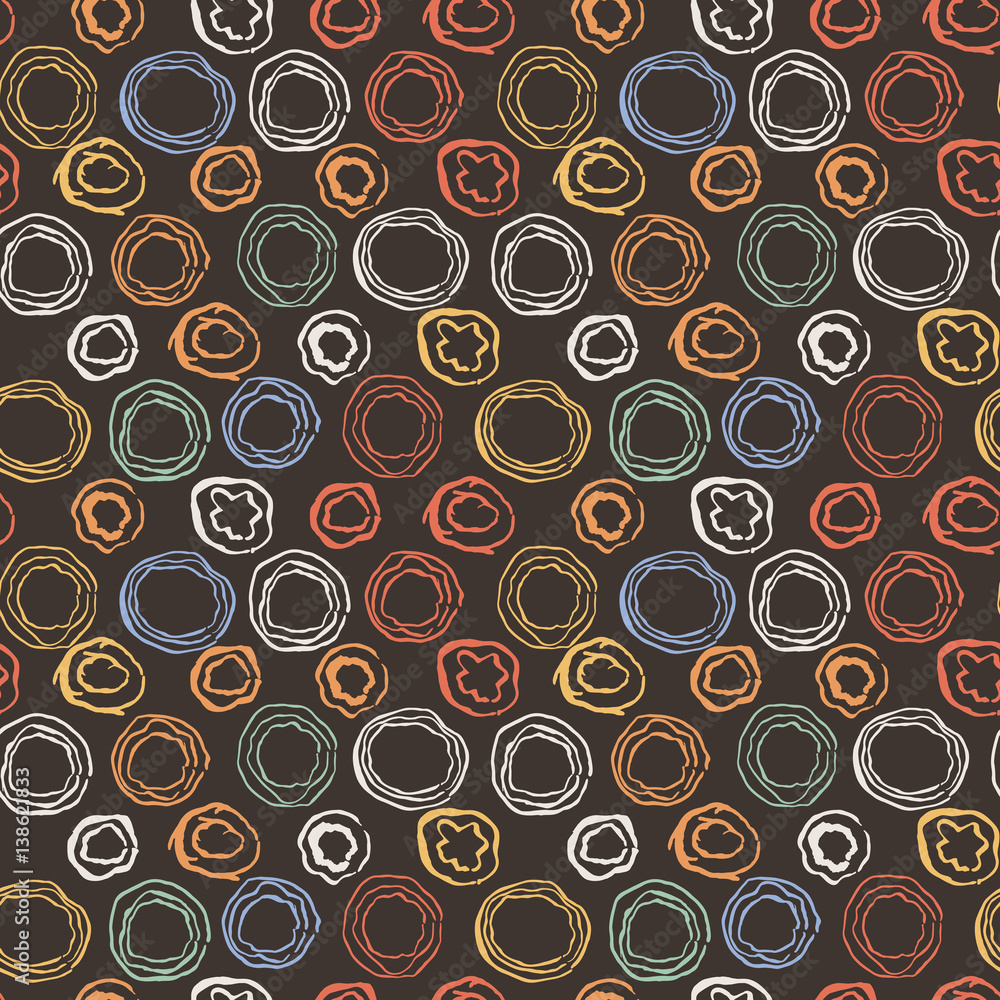 Seamless pattern with grunge circles.