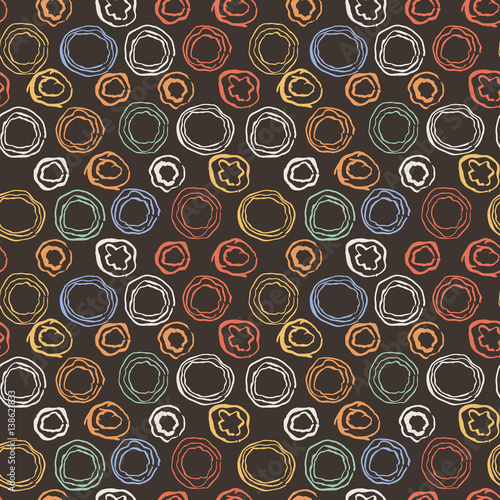 Seamless pattern with grunge circles.