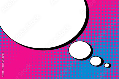 Abstract creative concept vector comic pop art style blank, layout template with clouds beams and isolated dots background. For sale banner, empty speech bubble set, illustration halftone book design.