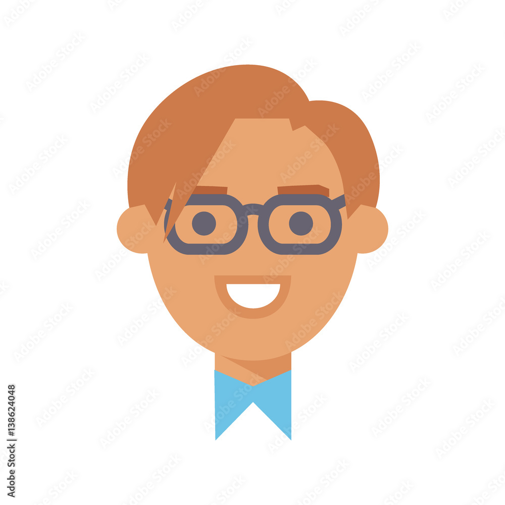 Boy face portrait fun happy young expression cute teenager cartoon character and happyness little kid flat human cheerful joy casual childhood life vector illustration. Boy face portrait fun happy young expression cute teenager cartoon character and happyness little kid flat human cheerful joy casual childhood life vector illustration.