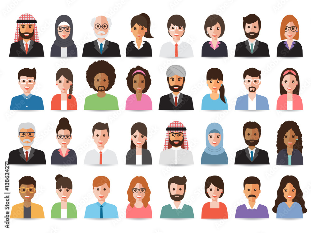 Businessmen and Business women avatars. Businessmen and Business women avatars.