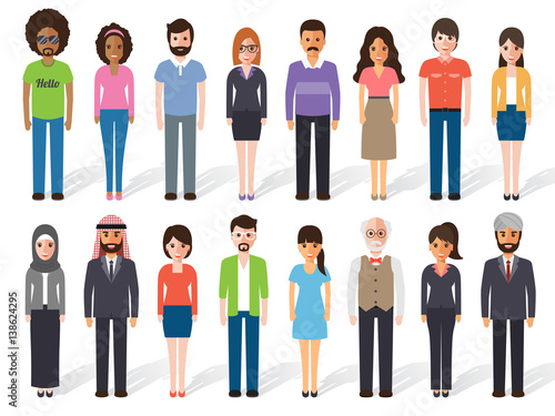 Businessman and businesswoman characters