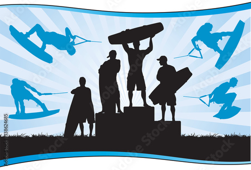 Wakeboard Competition Winners Podium