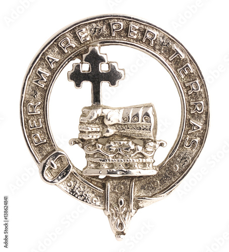 Bilde på lerret Scottish MacDonald Clan Family Crest On White