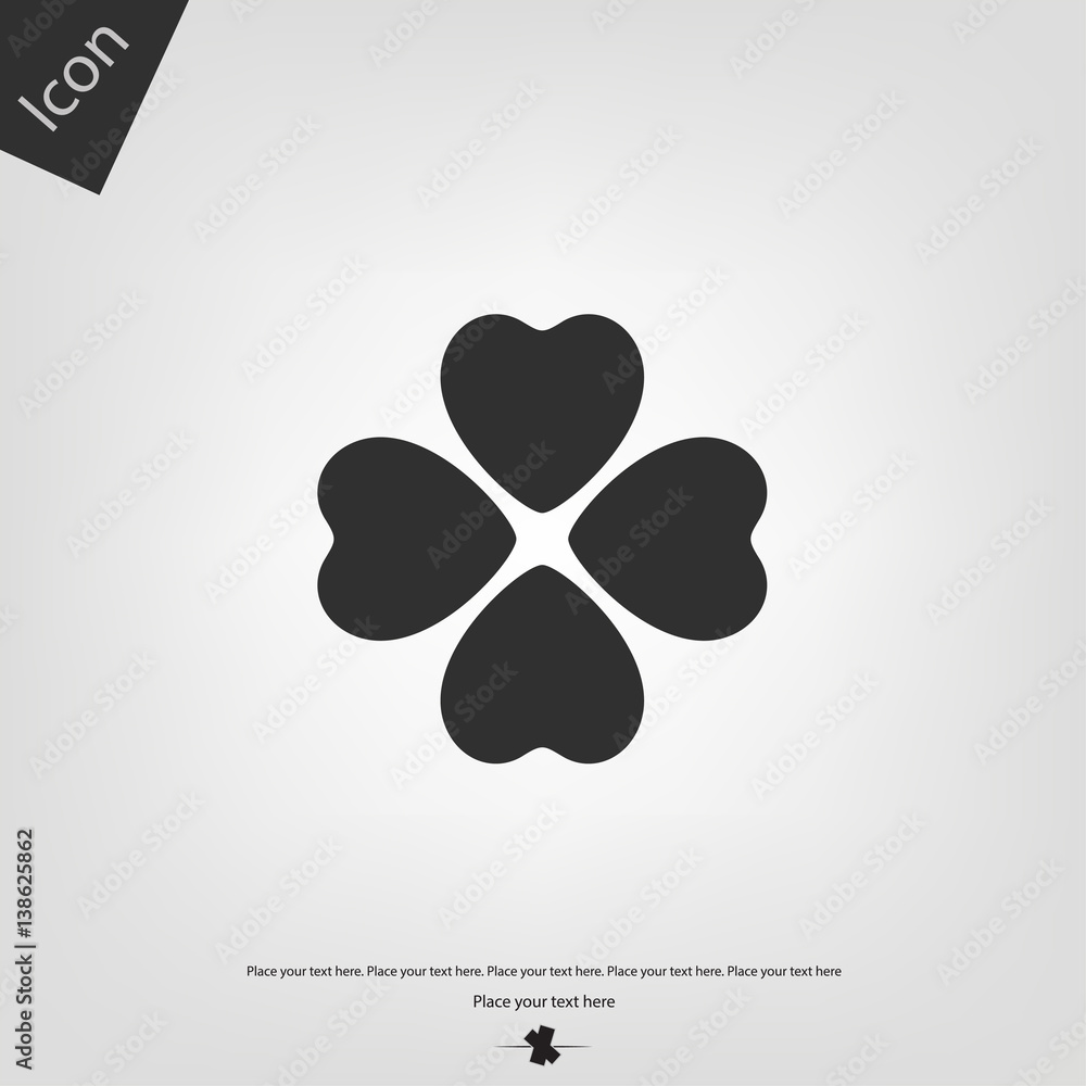 Lucky clover vector icon Lucky clover vector icon