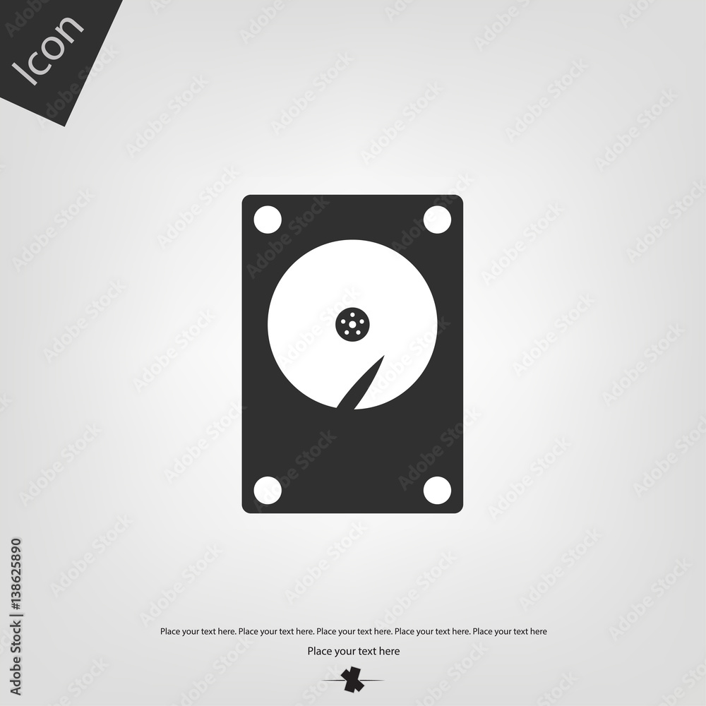 Hard drive HDD vector icon Hard drive HDD vector icon