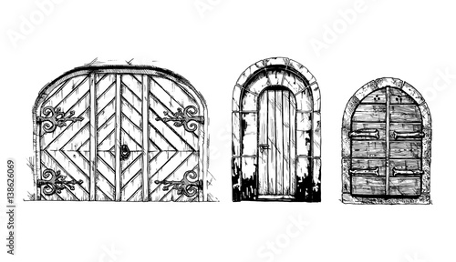 Middle age vintage doors.