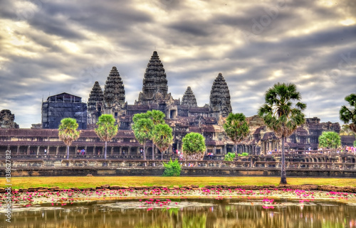 Sunrise at Angkor Wat, a UNESCO world heritage site in Cambodia