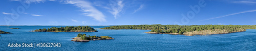 Panorama of islands in Sweden.