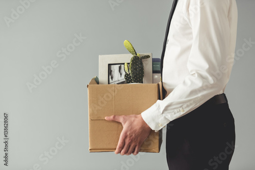 Businessman getting fired photo