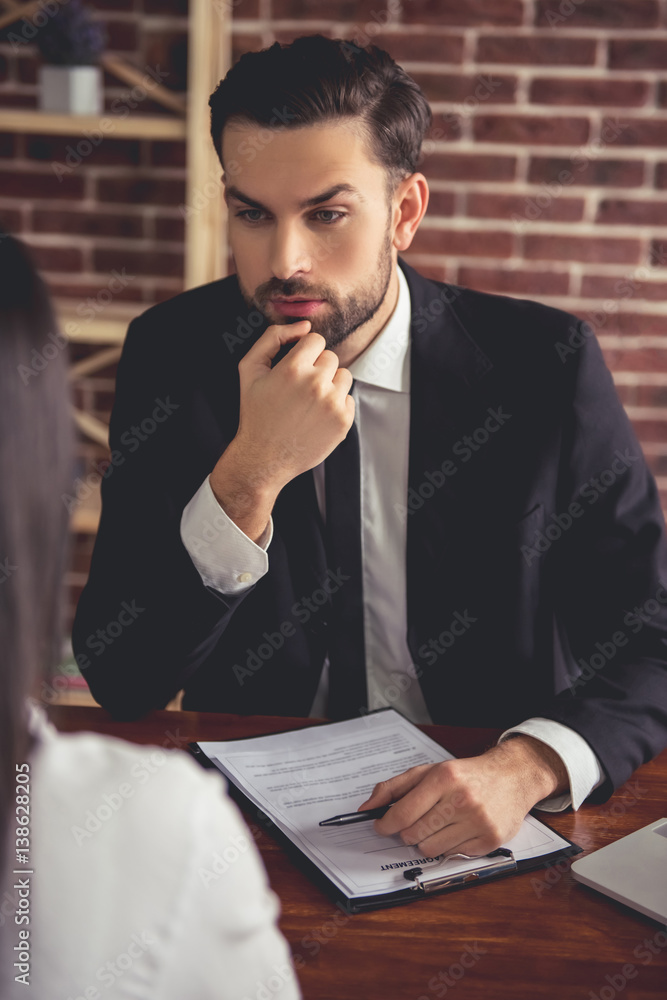 At the job interview At the job interview